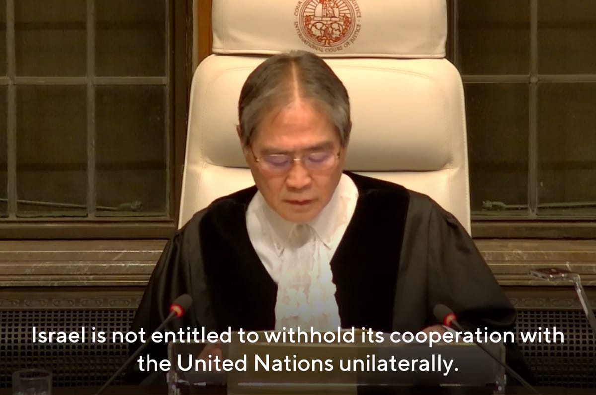 icj israel unrwa ban aid blockade gaza