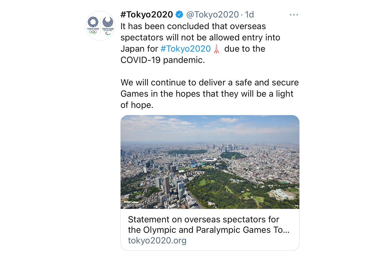 Japan Has Announced That Foreign Fans Won’t Be Allowed To Enter For The Tokyo Olympics Due To The COVID-19 Pandemic