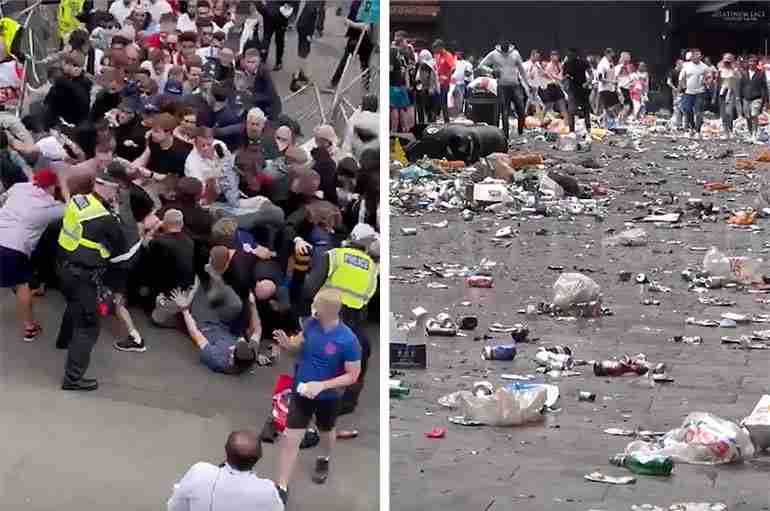 England Football Fans Trashed Parts Of London After England Lost To Italy At The Euro 2020 Finals