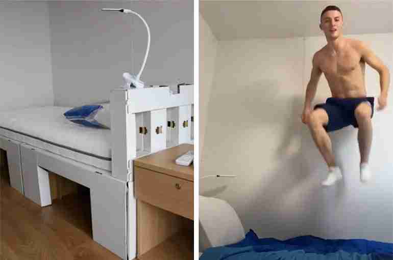 This Northern Irish Gymnast Proved The “Anti-Sex” Cardboard Beds At The Olympics Is Fake News