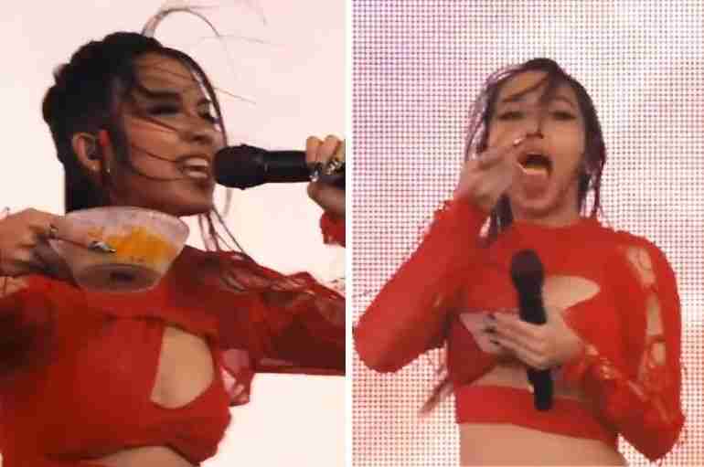 This Thai Activist Rapper Ate Mango Sticky Rice During Her Coachella Performance And It Was Iconic