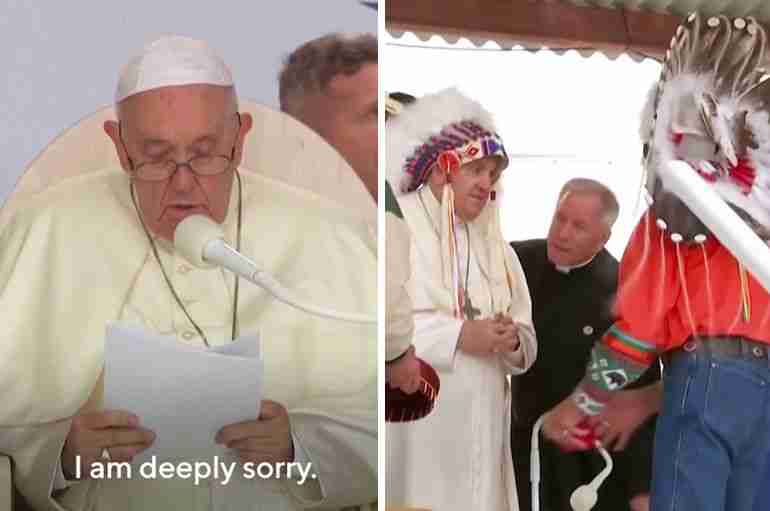 Pope Francis Went To Canada And Apologized To Indigenous People For Schools That Assimilated Them