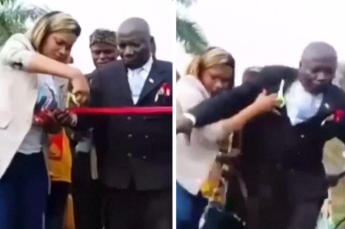 Officials In The Congo Opened A New Bridge But It Collapsed Right After They Cut The Ribbon