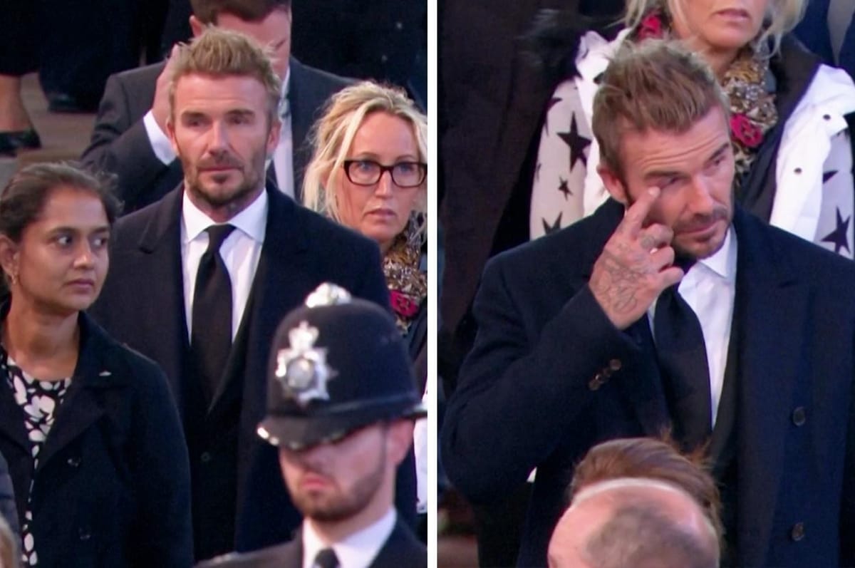 David Beckham Waited In Line For 13 Hours With Thousands Of People To See The Queen’s Coffin And Wept