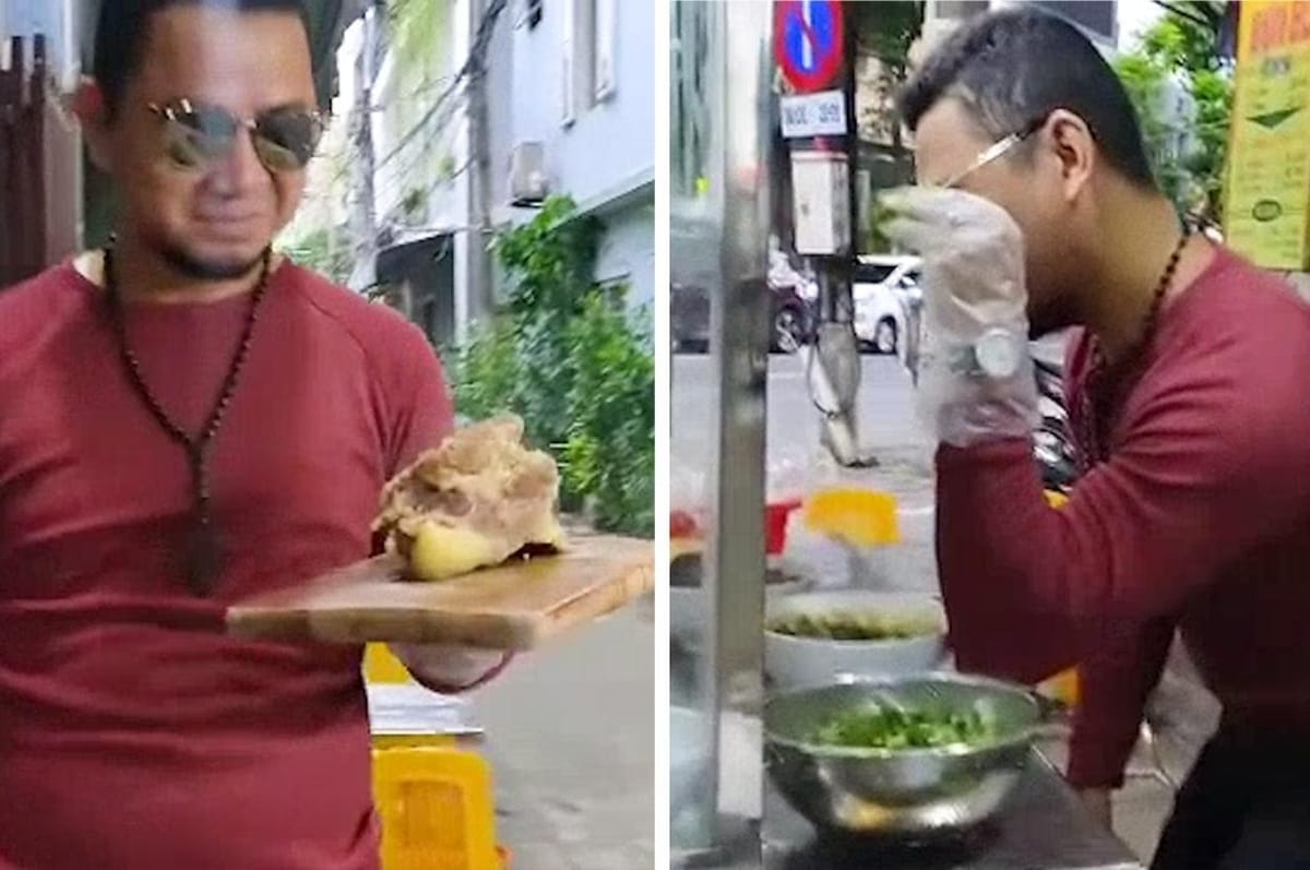 vietnam noodle seller salt bae parody arrest