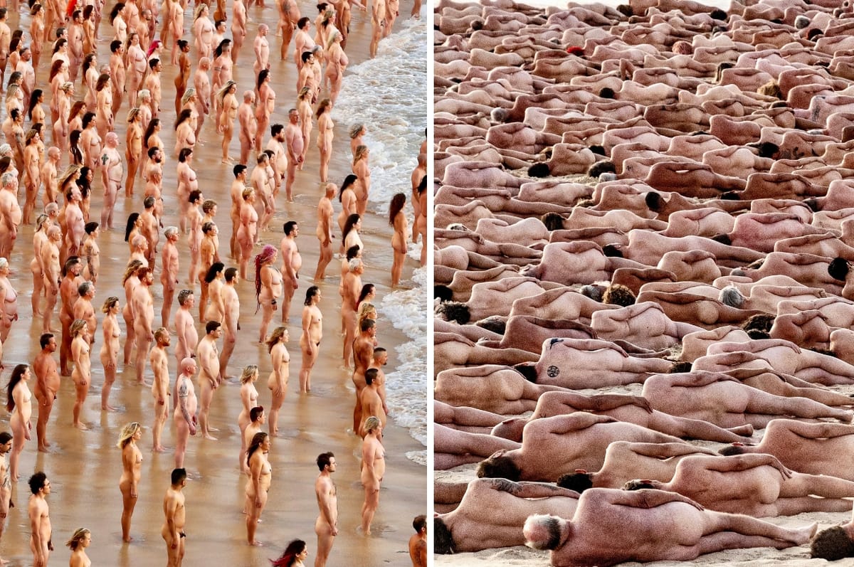 2,500 Australians Stripped Naked On Bondi Beach For A Photo Shoot To Raise Awareness For Skin Cancer
