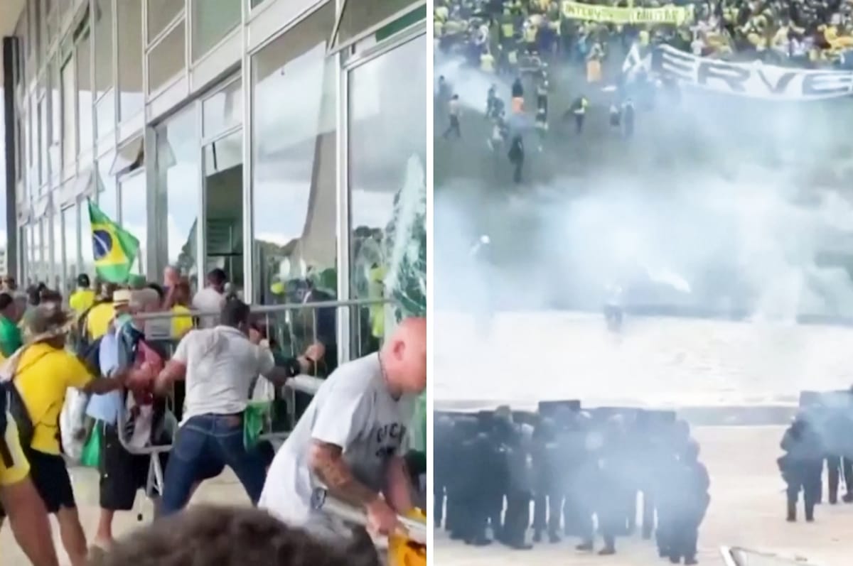 Thousands Of Supporters Of Brazil’s Far-Right Former President Attacked The Capitol, Destroying Buildings