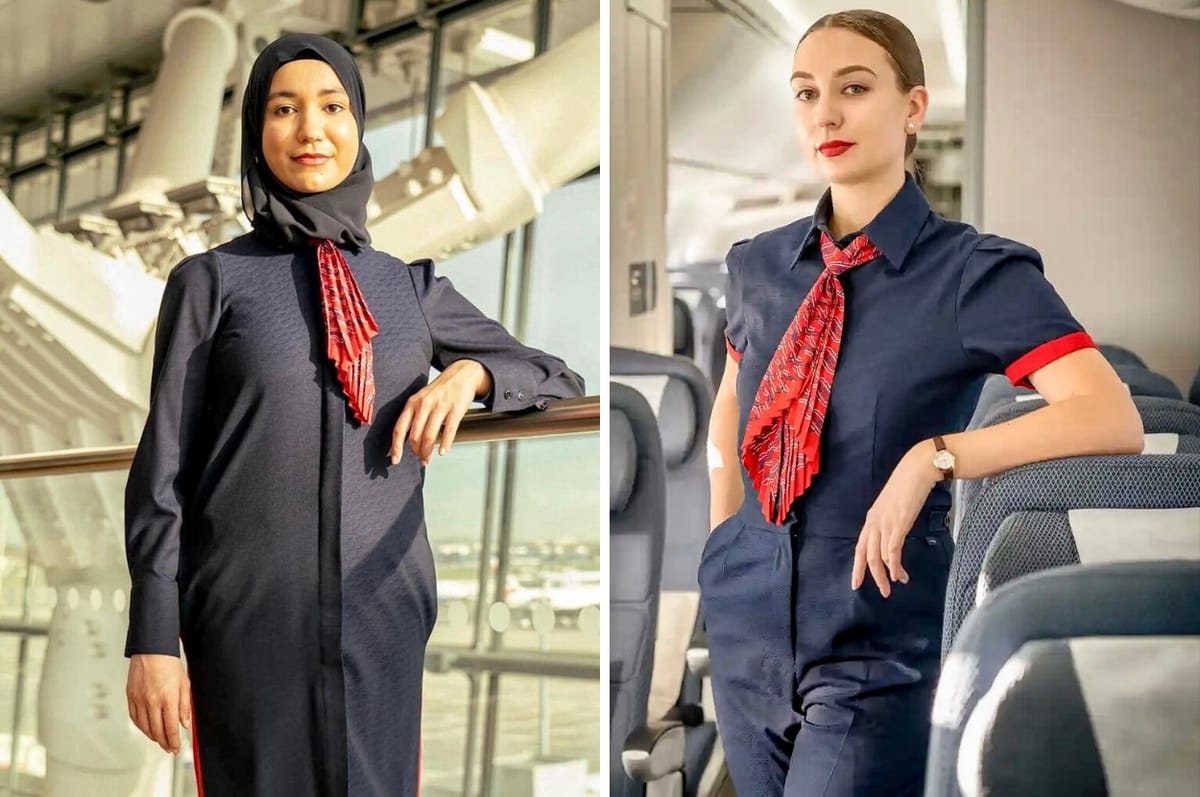 british airways uniforms hijabs pants women