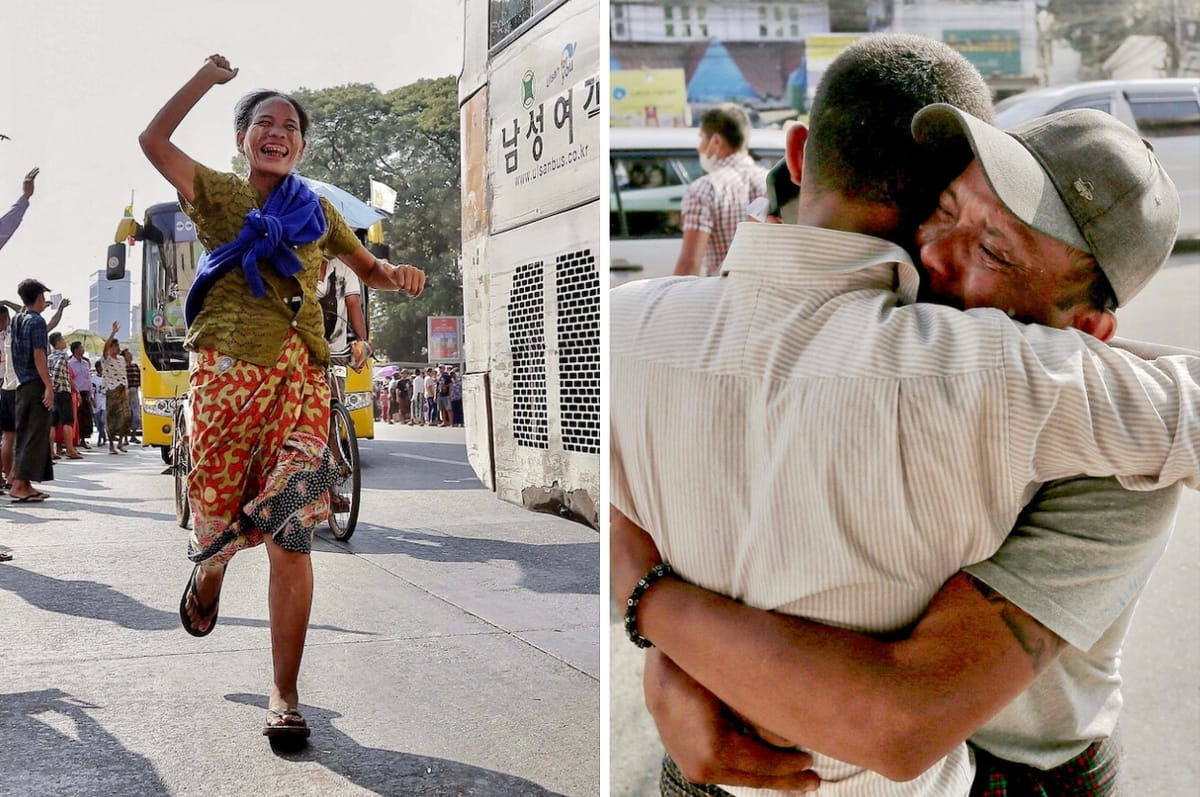 myanmar prisoners freed independence