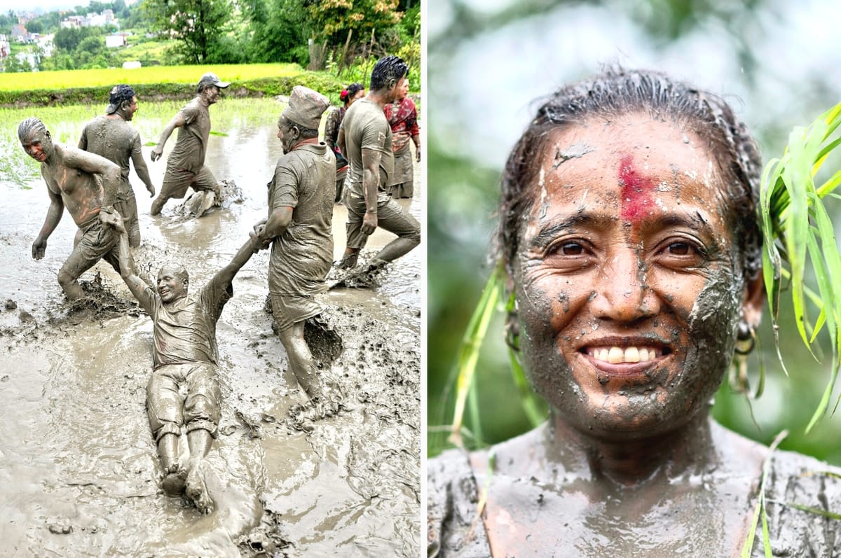 Did You Know There’s A Festival In Nepal Where People Play In Mud To Celebrate The Rice Planting Season?