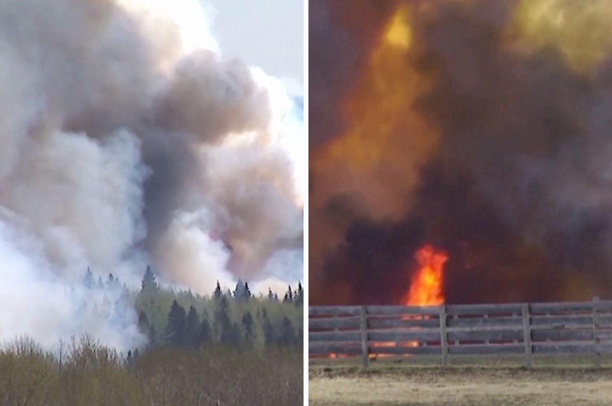 Unprecedented Wildfires Are Raging Across Canada’s Alberta, Forcing 29,000 People To Flee Their Homes