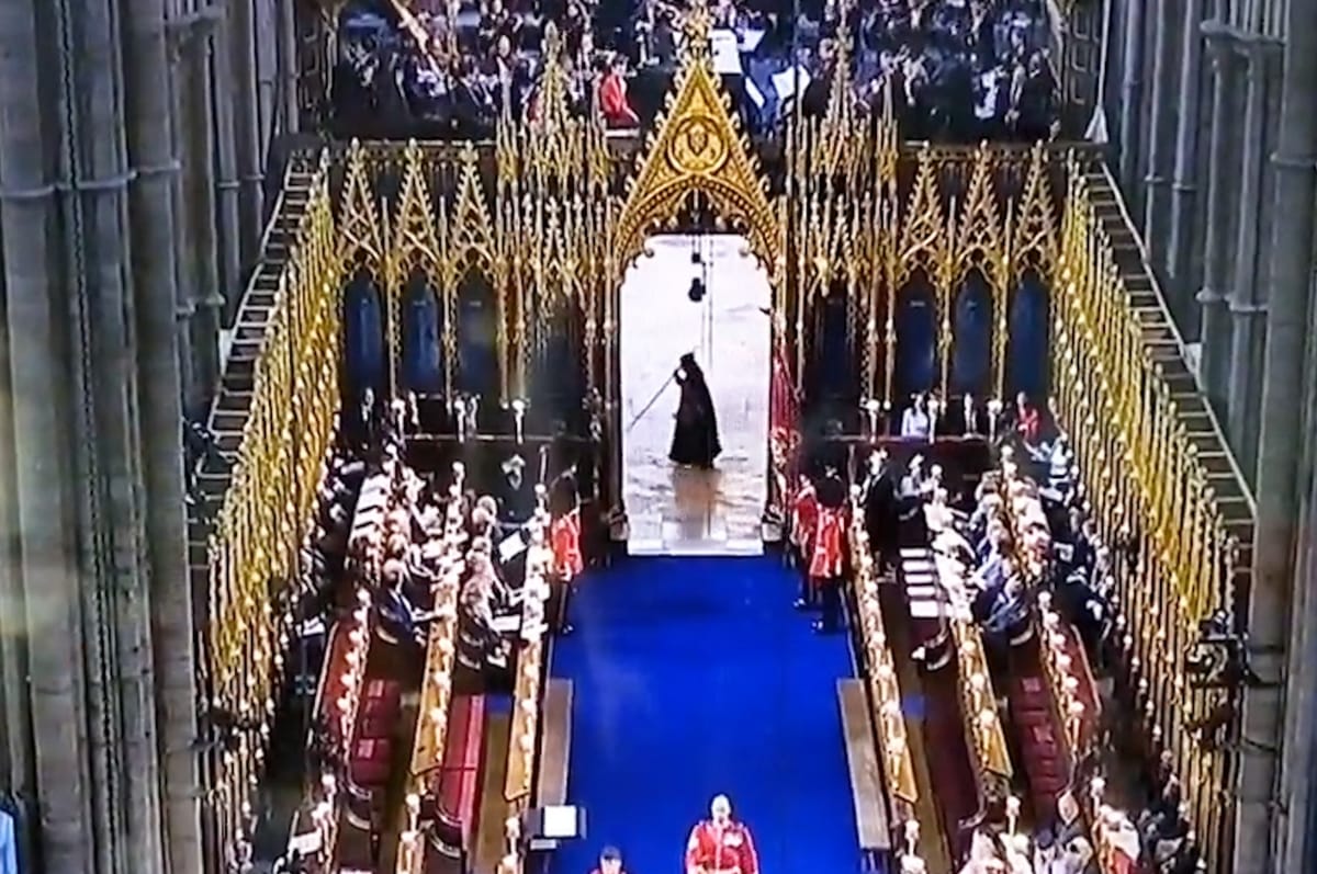 A Cloaked Figure Was Spotted At King Charles’ Coronation And People Think It’s The Grim Reaper