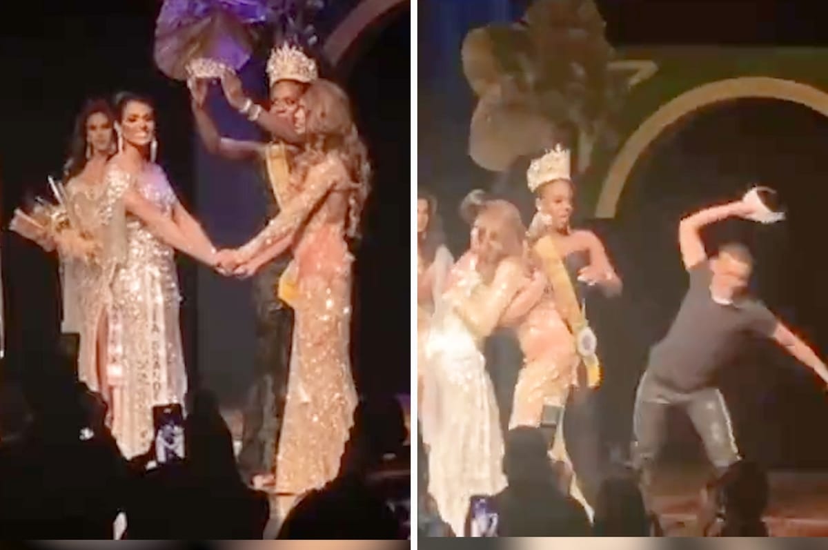 This Brazilian Man Ran On Stage And Smashed A Pageant Winner’s Crown After His Wife Came Second Place
