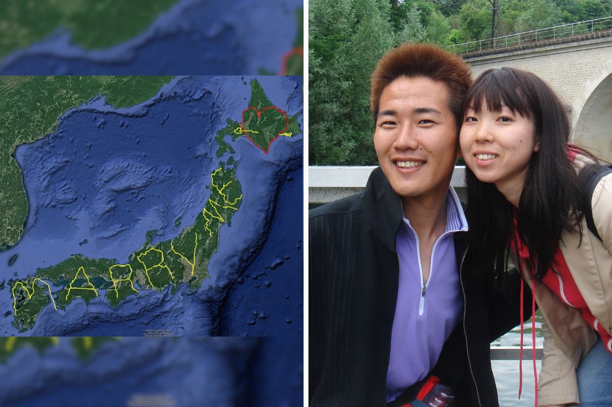 This Japanese Man Traveled Around The Entire Country For Six Months Just To Propose To His Girlfriend In The Most Epic Way