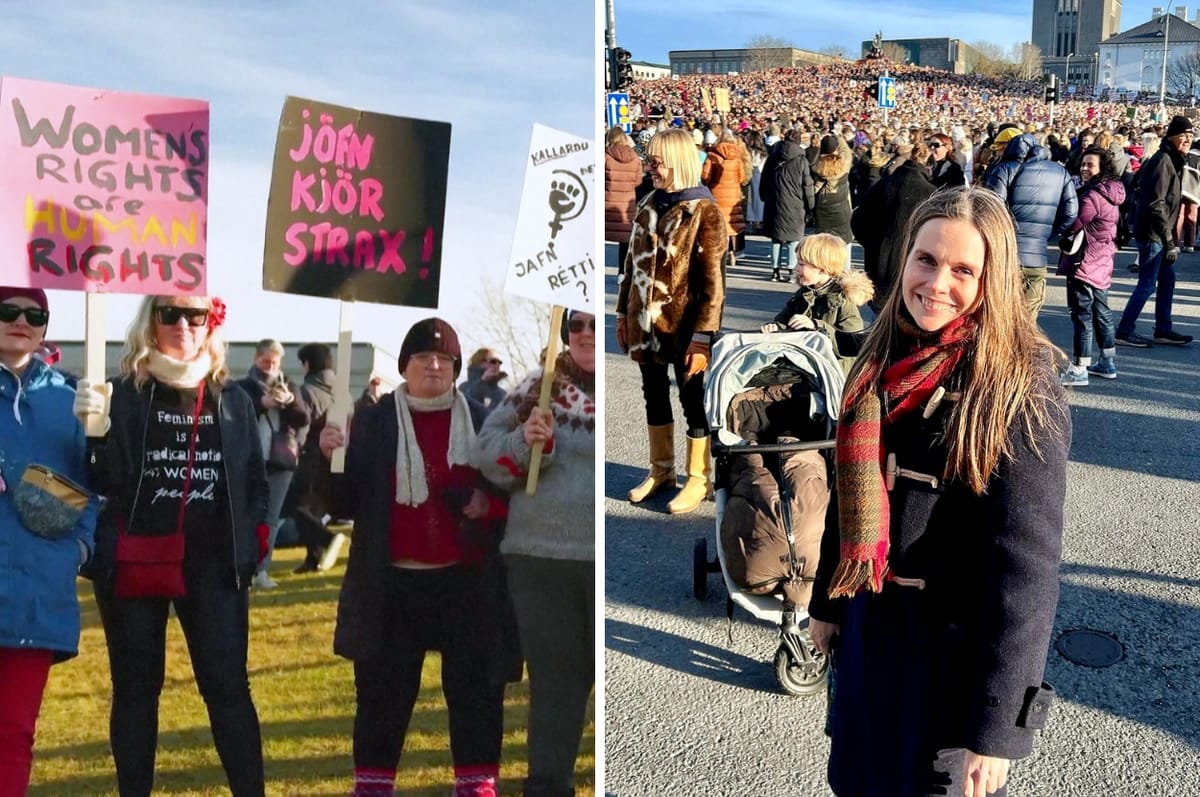 iceland womens strike 2023 gender pay gap