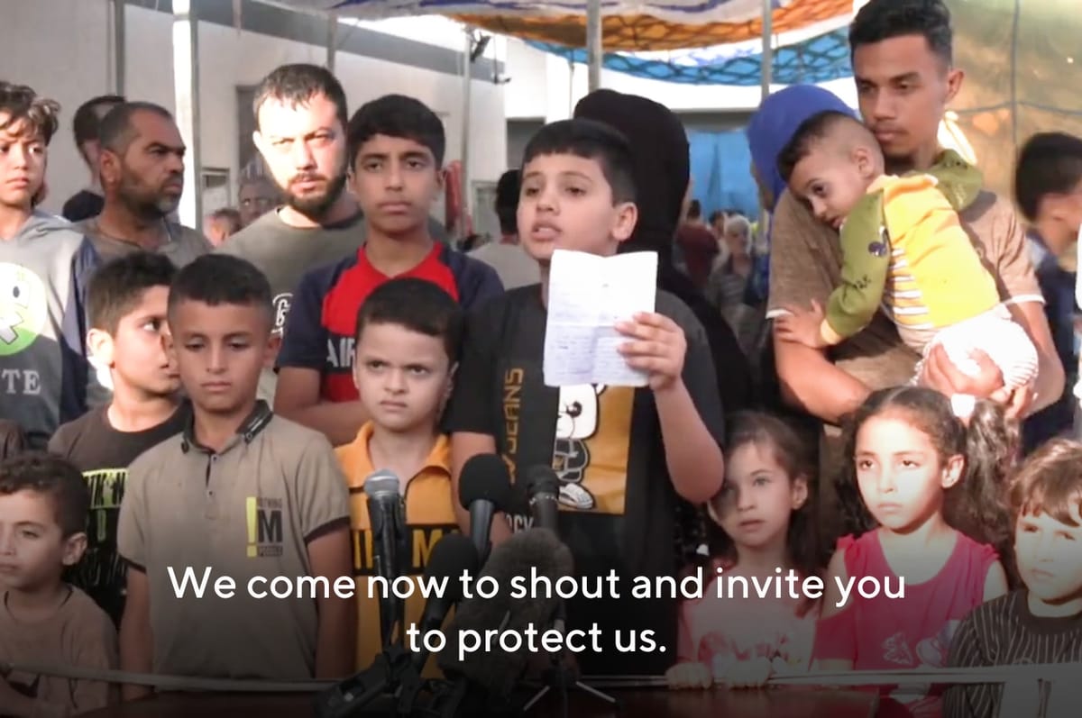 gaza children press conference al shifa hospital israel