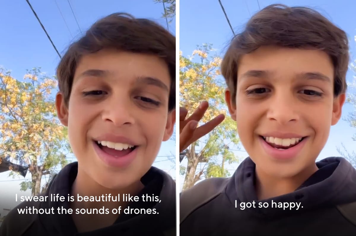 gaza happy boy four days truce israel