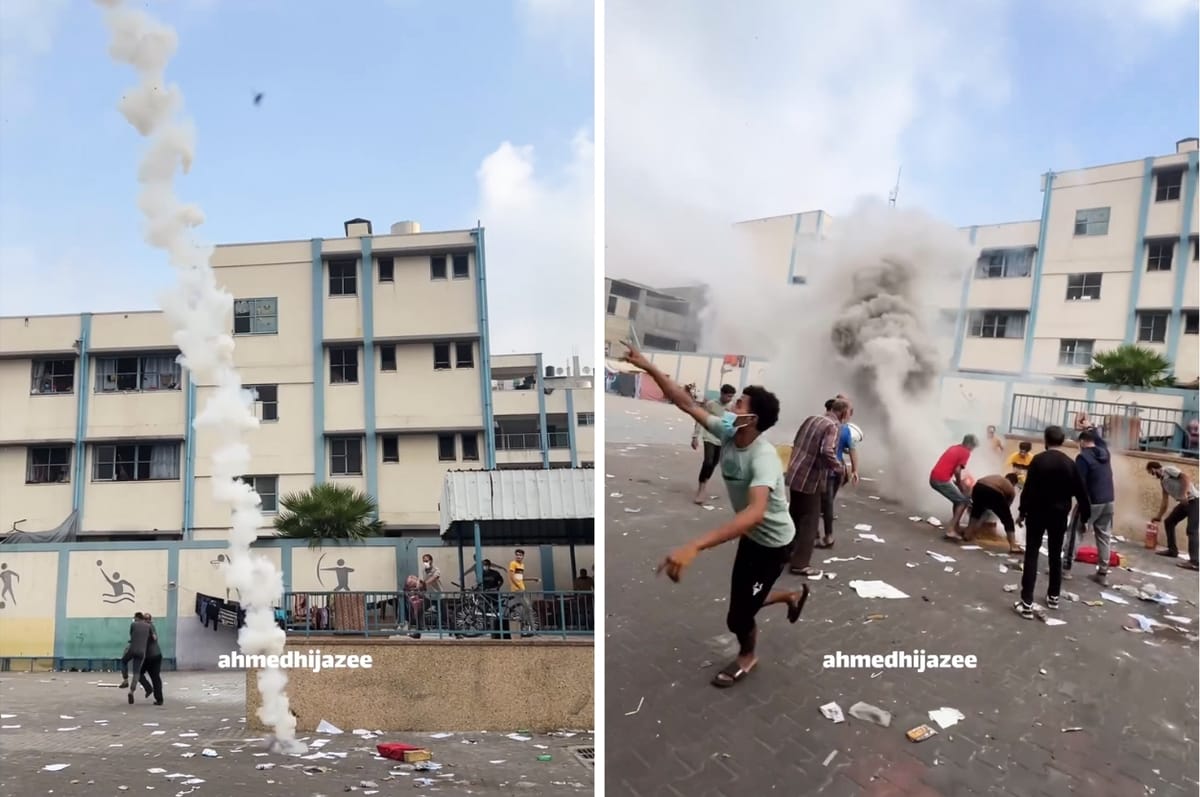 israel white phosphorus gaza un school