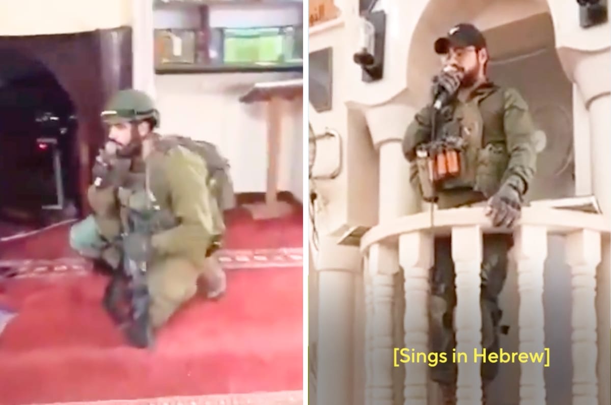 Israeli Soldiers Filmed Themselves Mockingly Singing The Call To Prayer In A Mosque During A West Bank Raid