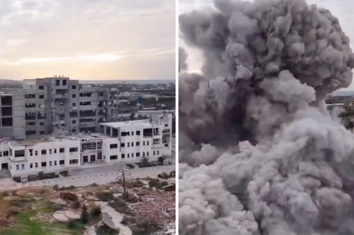 Israel Has Shared A Video Of It Blowing Up Another University In Gaza After Turning It Into A Military Base
