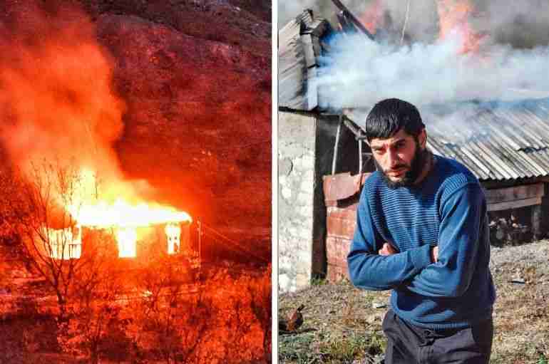 armenians burn villages azerbaijan takeover
