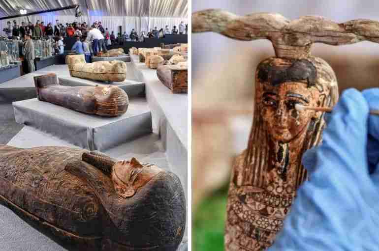 egypt saqqara discovery coffins