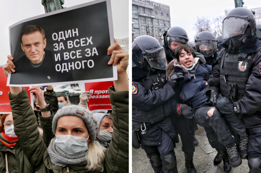 russia navalny protest arrests