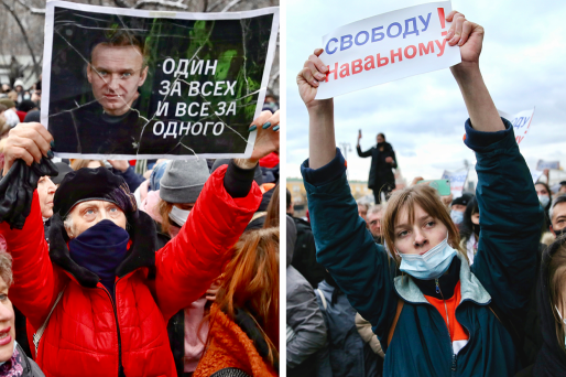 russia navalny dying protest