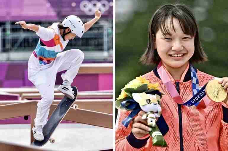 13yr old Momiji Nishiya wins Olympic Gold in Street Skateboarding