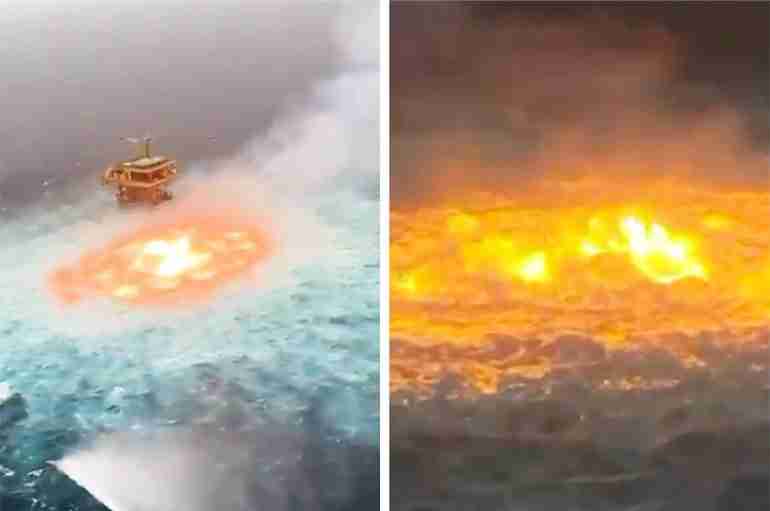 gulf of mexico fire pemex gas leak