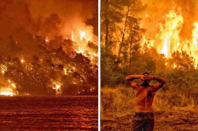 greece wildfires heatwave 30 years