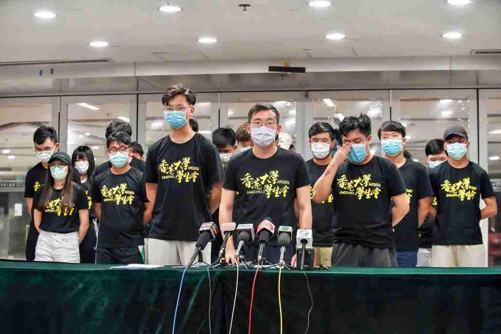 hong kong students arrest advocating terrorism july 1