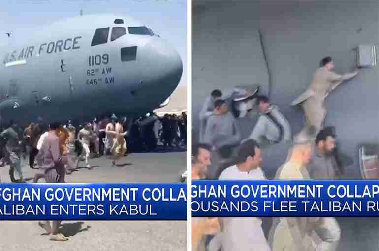 kabul airport cling planes afghanistan taliban