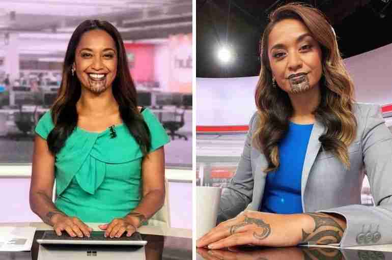 oriini kaipara maori chin tattoo news anchor