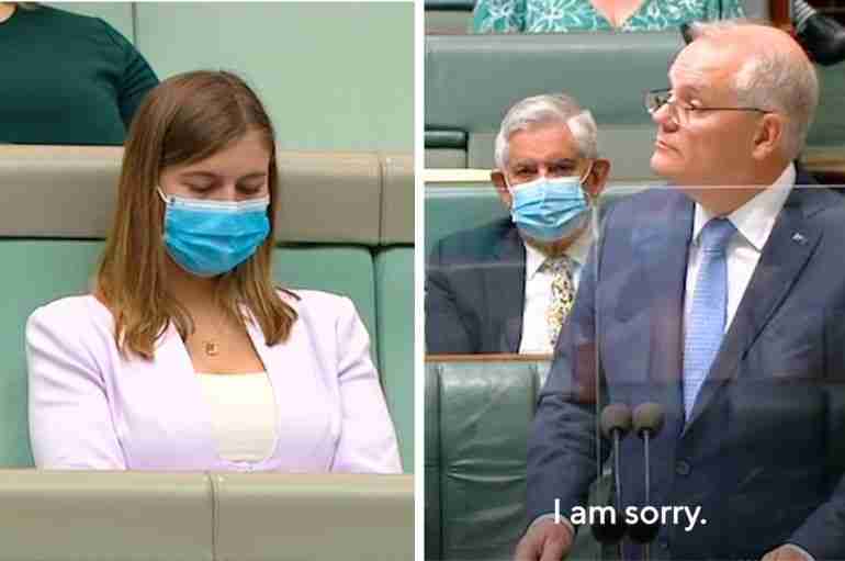 scott morrison brittany higgins sexual assault apology parliament