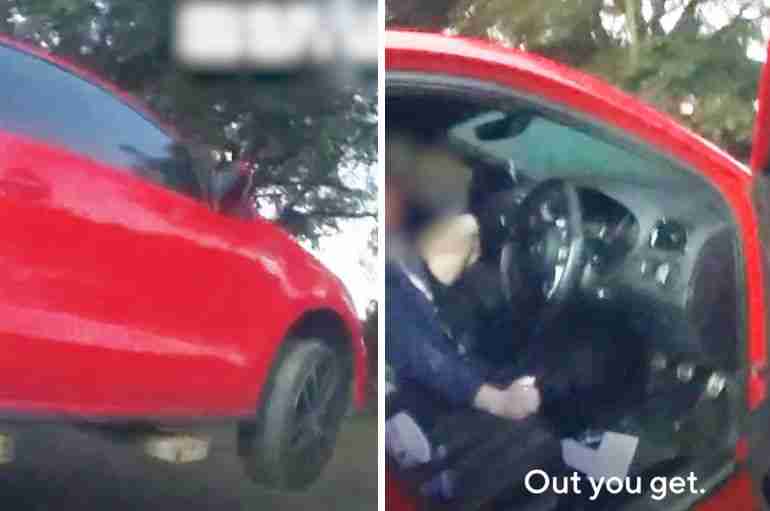 australian man forklift car theft