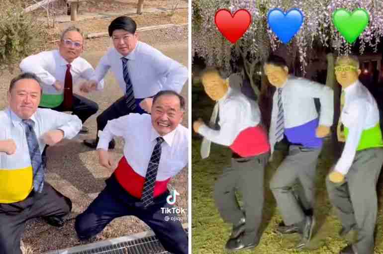 japan middle aged men tiktok dance heartthrobs