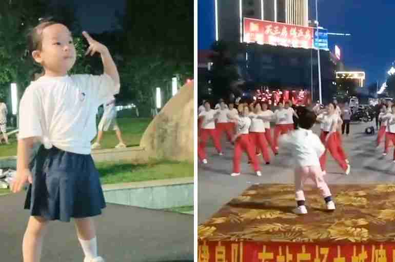 china girl square dance changde hunan