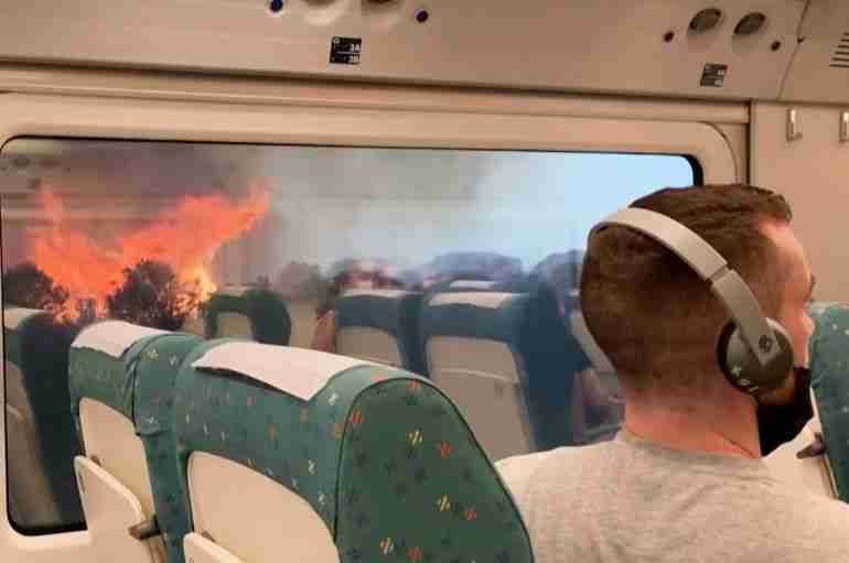 spain wildfires train stop zamora