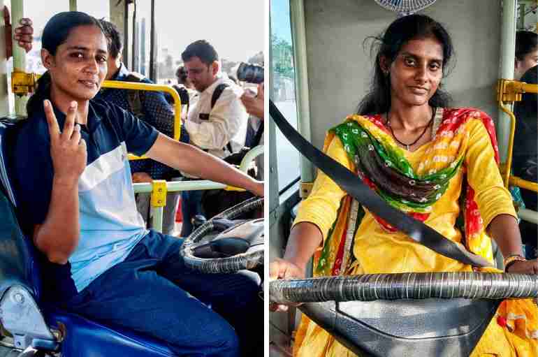 india delhi 11 women bus drivers first