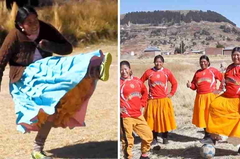 peru aymara indigenous women soccer