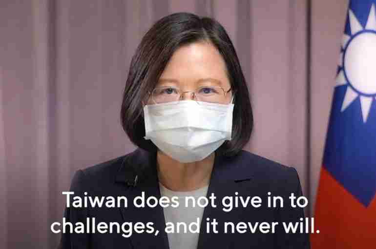tsai ing-wen taiwan condemn china missiles