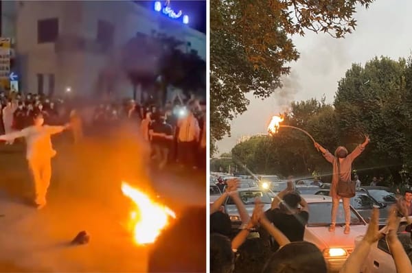 iran women protest mahsa amini burn hijab
