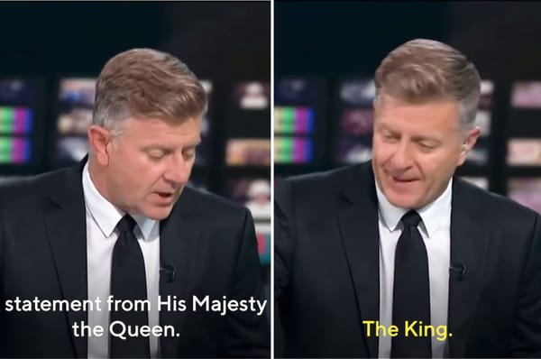 news anchor his majesty the queen