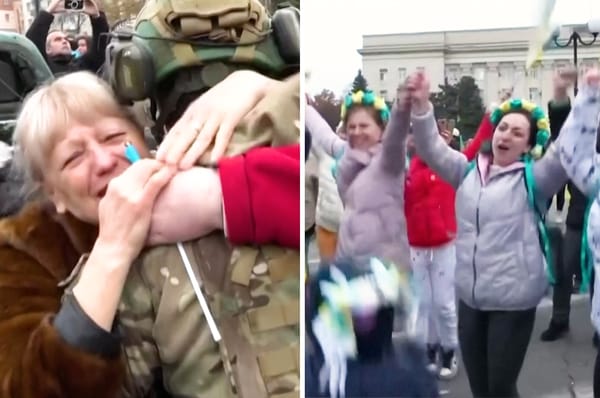 ukraine kherson celebration liberation russia war