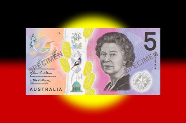 australia 5 banknote indigenous history queen king charles