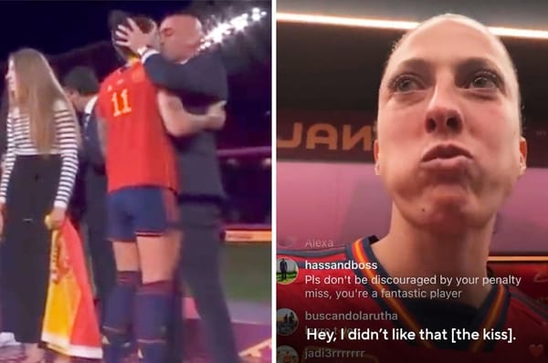 Spain’s Football President Kissed This Woman Player On The Mouth After Spain’s Win And People Are Furious
