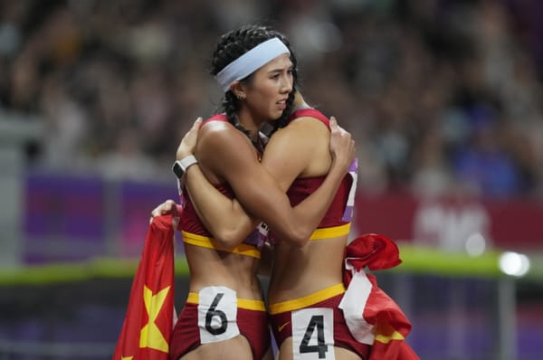 chinese athletes censored tiananmen 64 hug