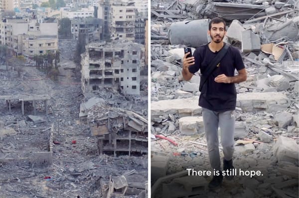 Despite Witnessing The Destruction Of His Neighborhood, This Palestinian Man Shared A Hopeful Message From Gaza