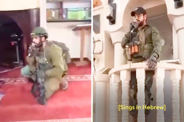 israeli soldiers mock mosque singing west bank